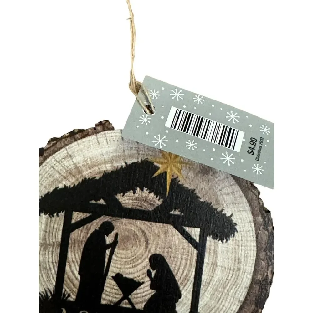 A‎ Savior is Born Christmas Ornament (2) NWT Holiday Christian Religious Church
