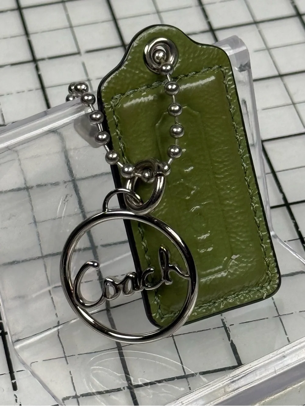 Coach leather tag