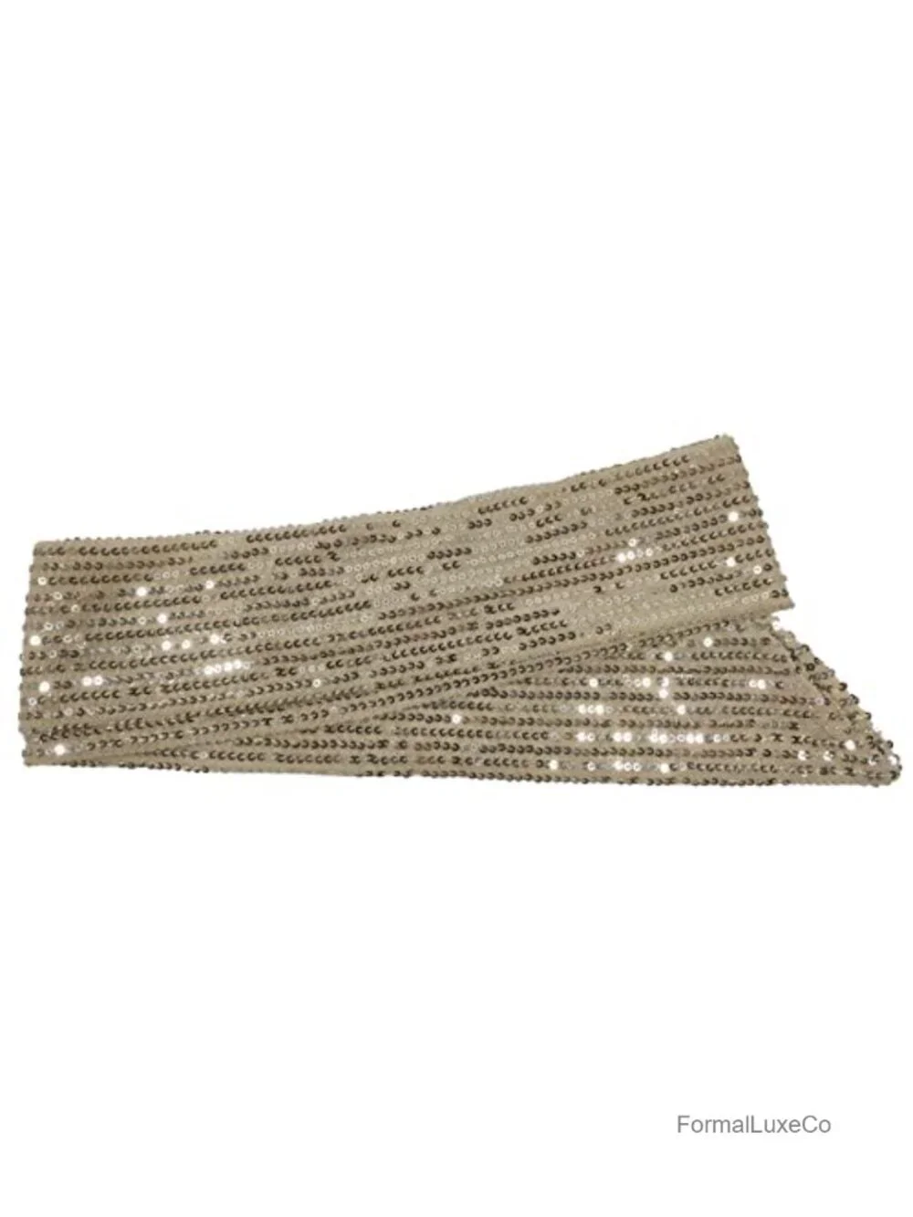 Sequins Skinny Scarf - Versatile Necktie, Headband, Waist Sash, Bag Decor