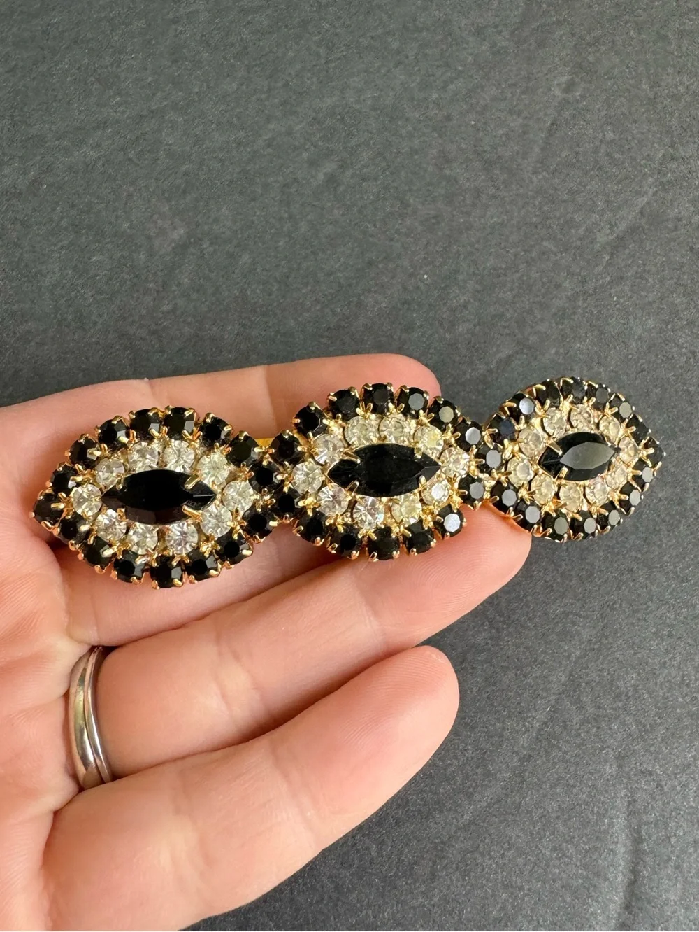 Vintage rhinestone hair