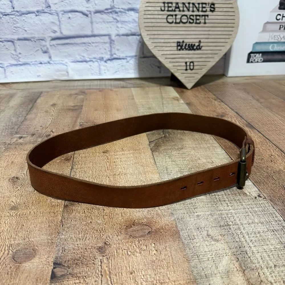 American eagle brown leather belt unisex