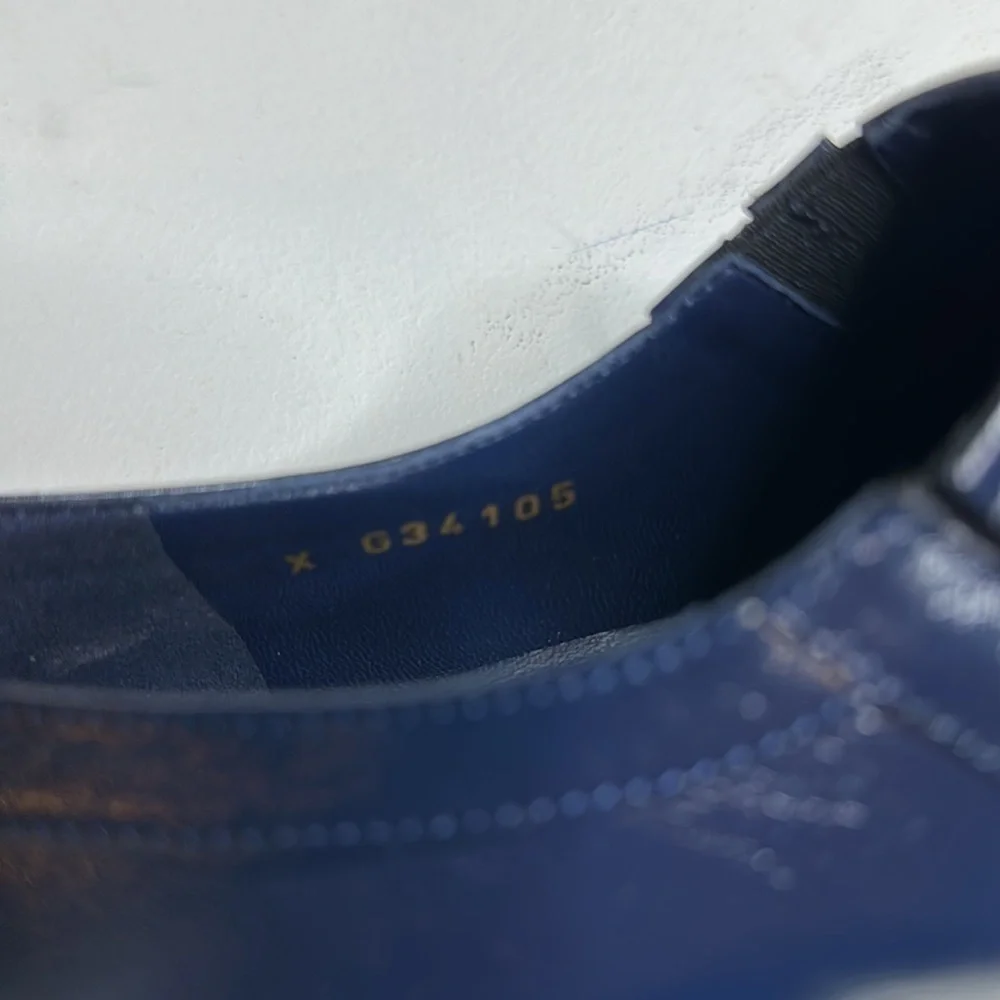 CHANEL leather navy
