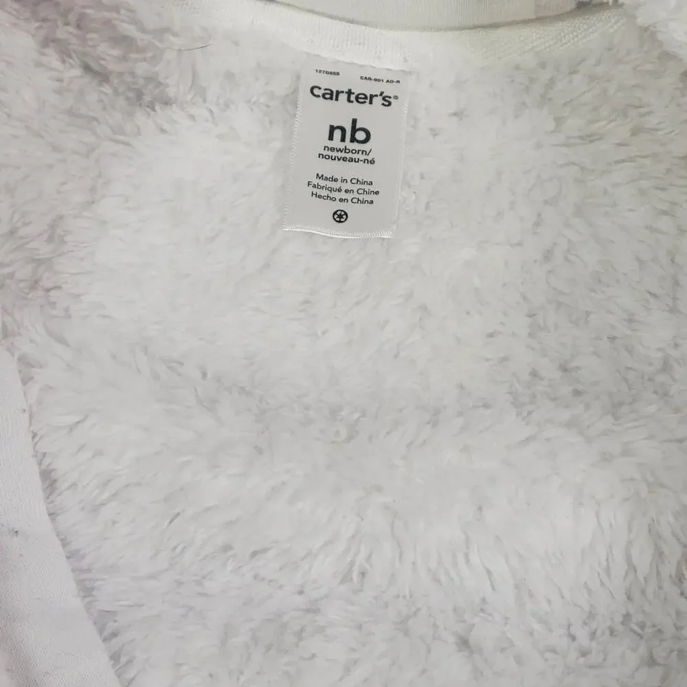 Carter's Fleece Sherpa Snow Suit Size Newborn ‎ New without Tags!!!