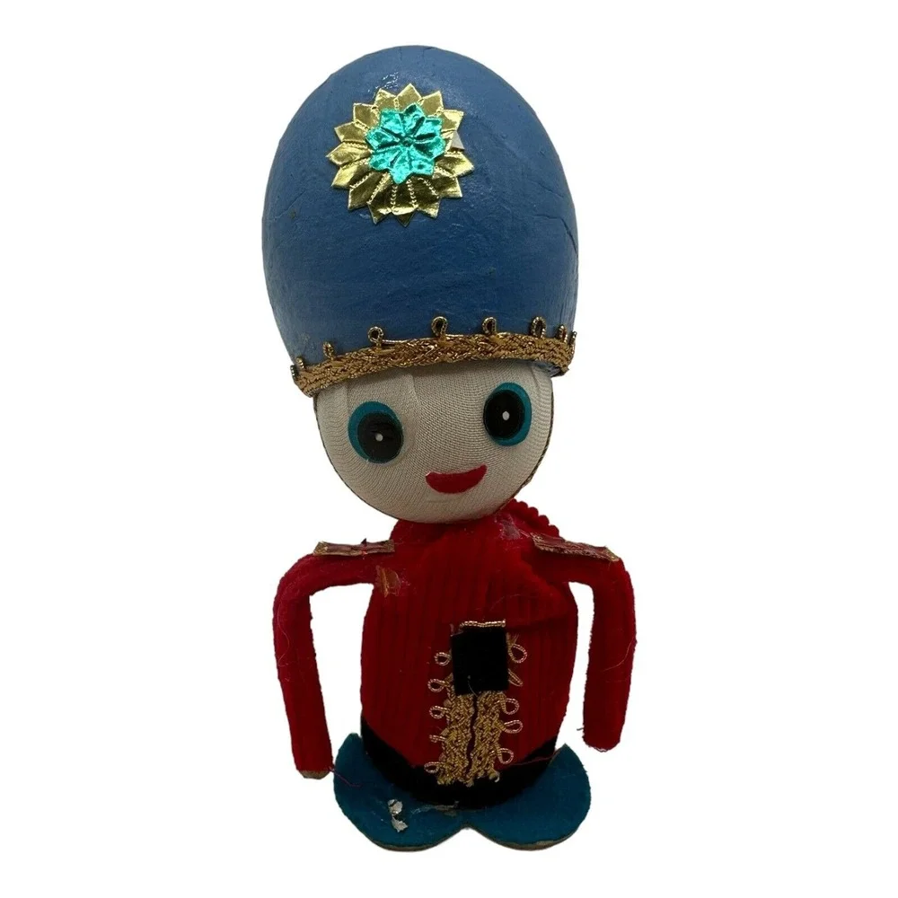 Vintage Toy Soldier Christmas Ornament Nutcracker Japan Putz Cardboard‎ 5