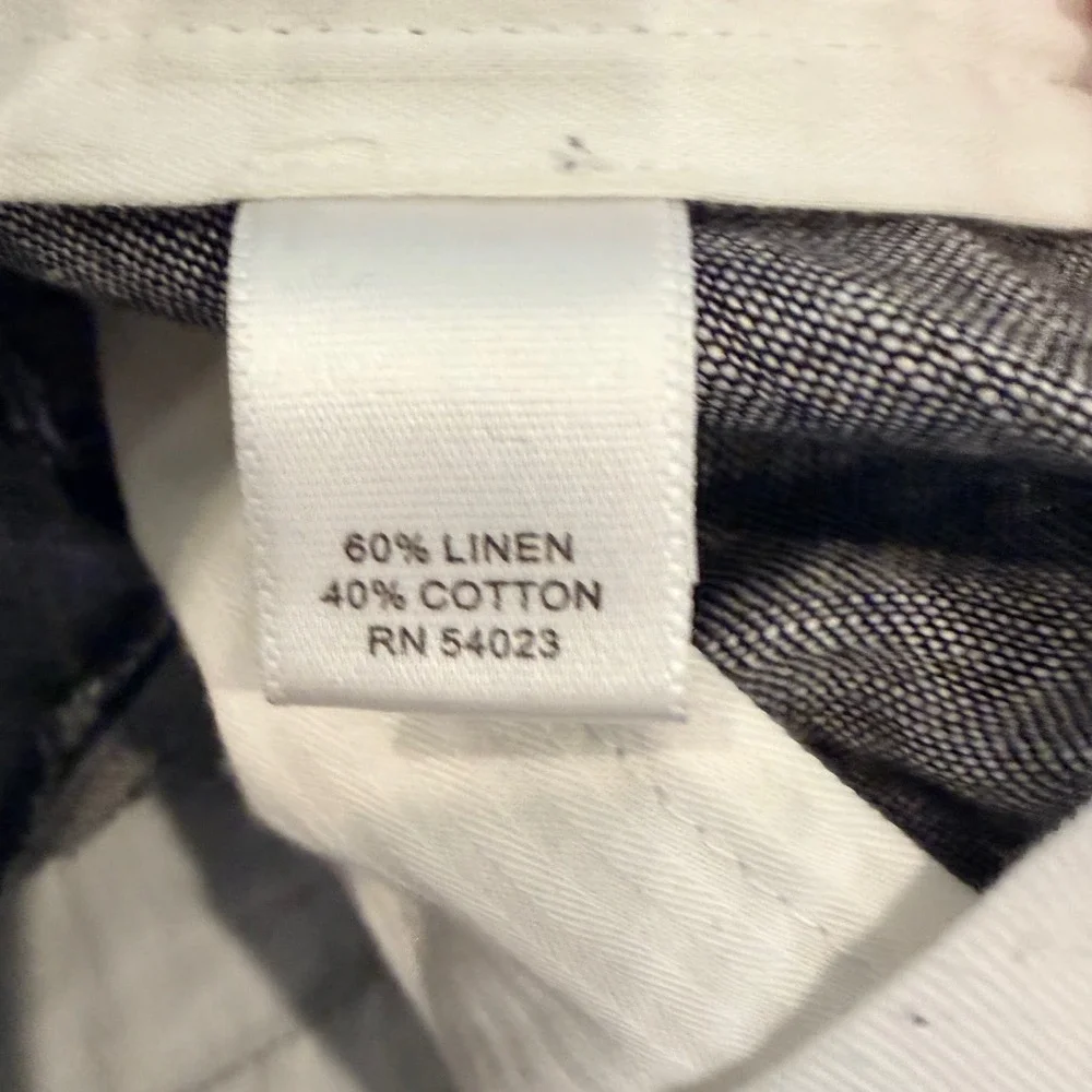 Banana Republic Martin Fit 718 Grey Linen Blend Trouser Pants Classic Petite 0P