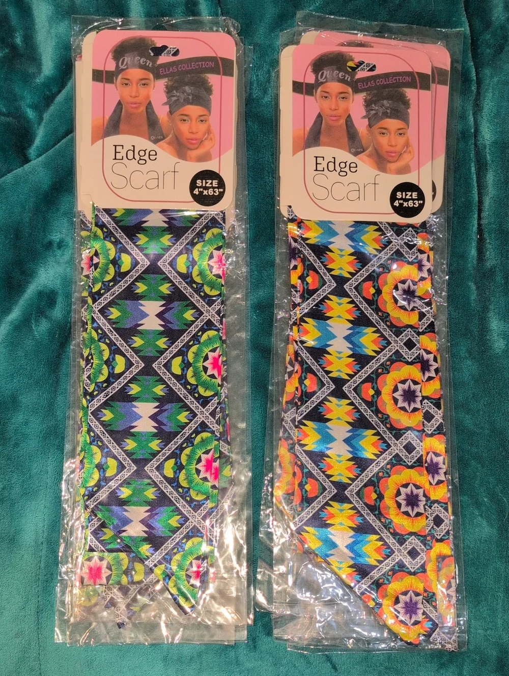 Edge Scarf Headwraps - Bright Geometric Print  - Pick 1