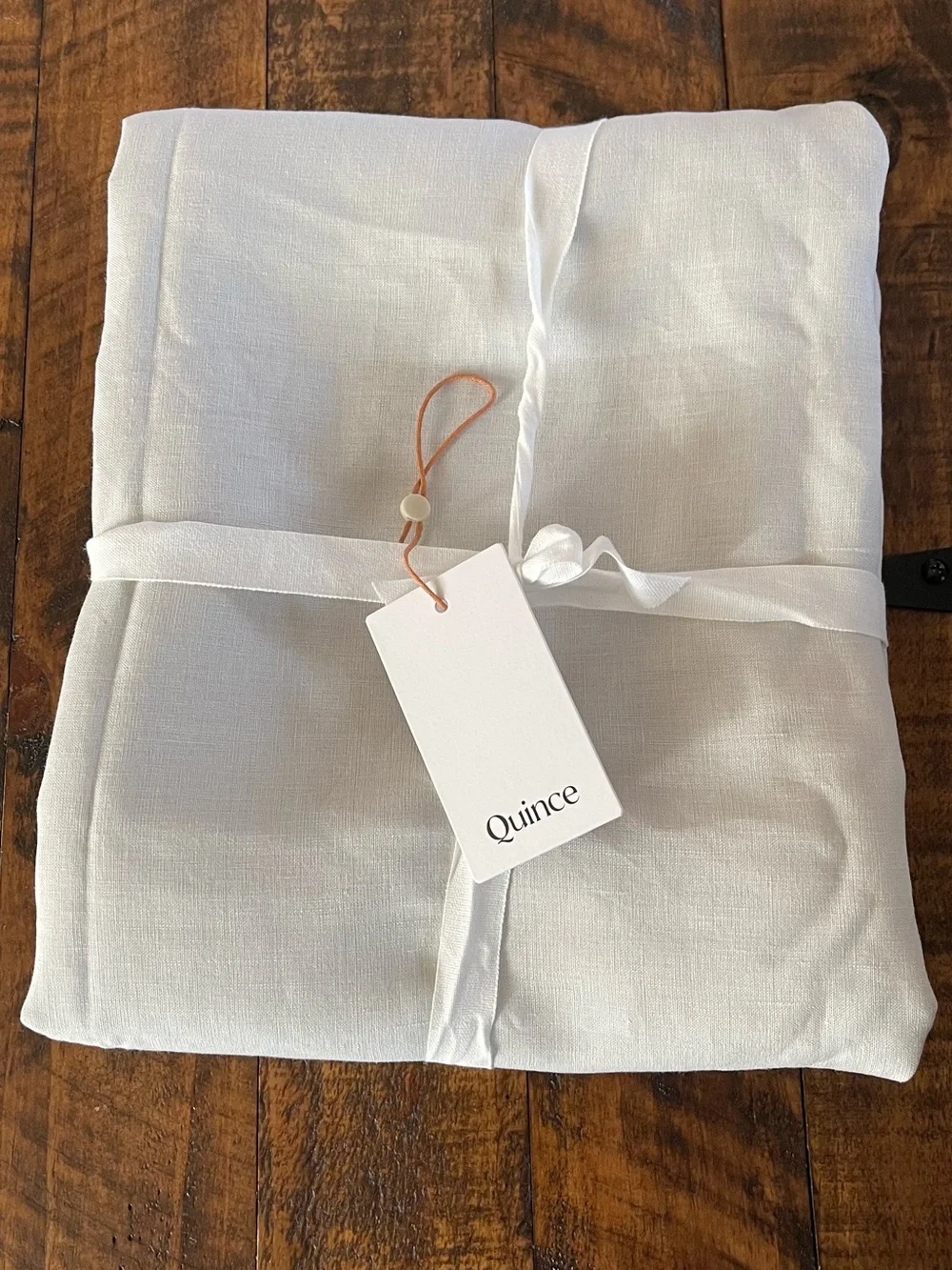 NWT Quince European Linen Shower Curtain, 72 X 72 Light Gray
