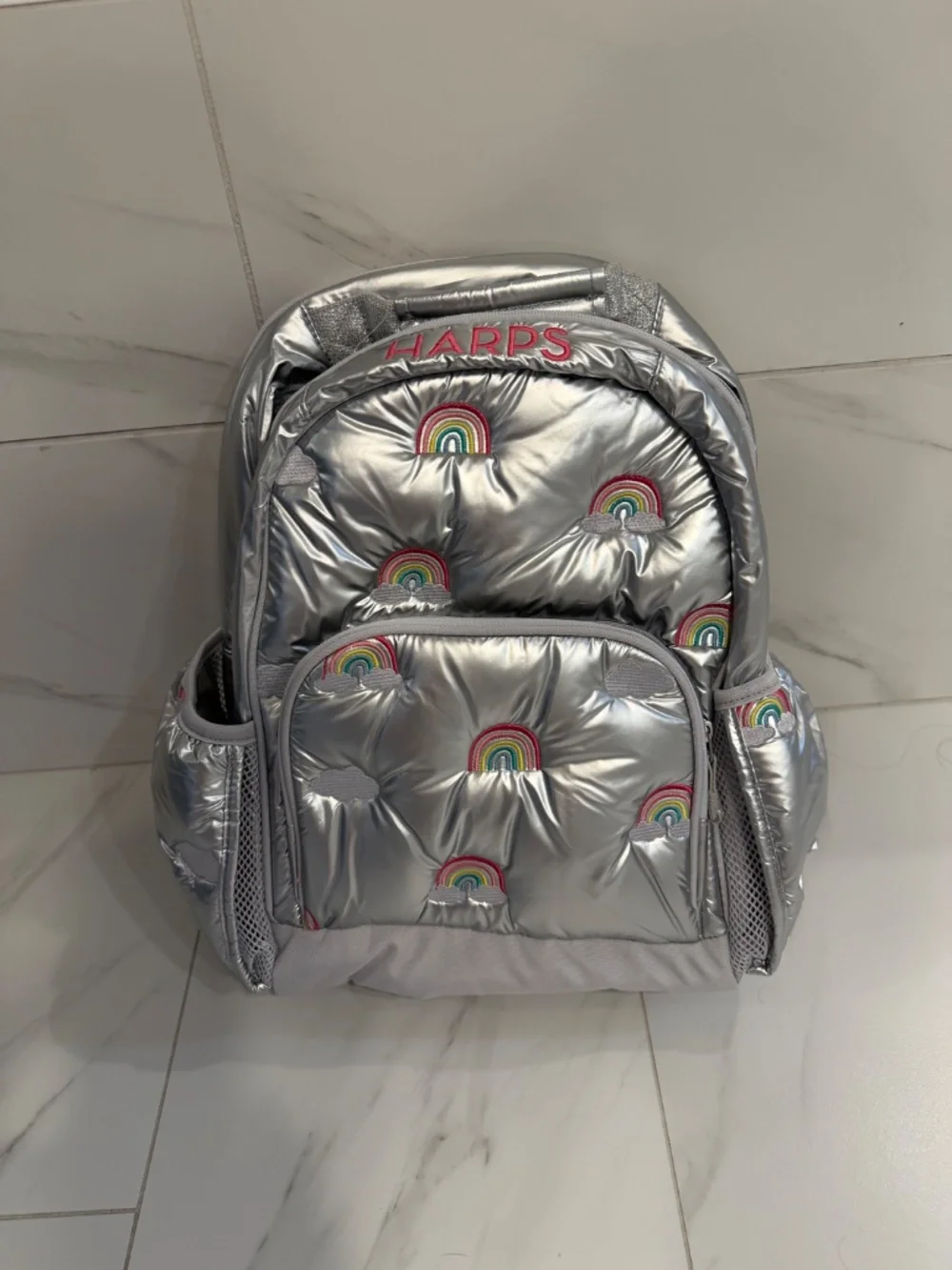 Pottery Barn Kids embroidered harps