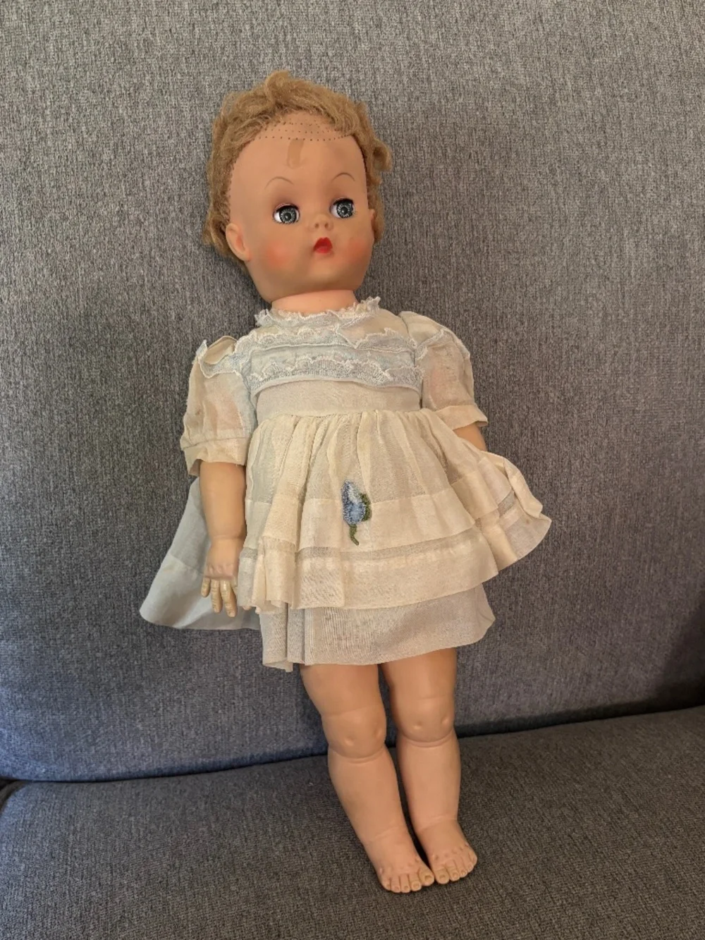 Vintage 1950's Rubber Doll - 17 inch length