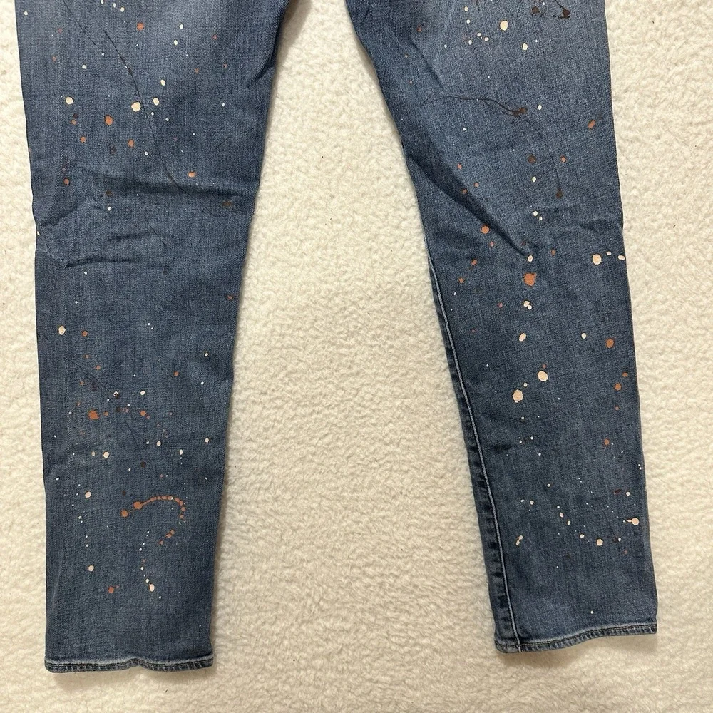 Levis 511 Jeans Tapered Stretch Cotton Classic Denim Blue Customized‎ Size 33
