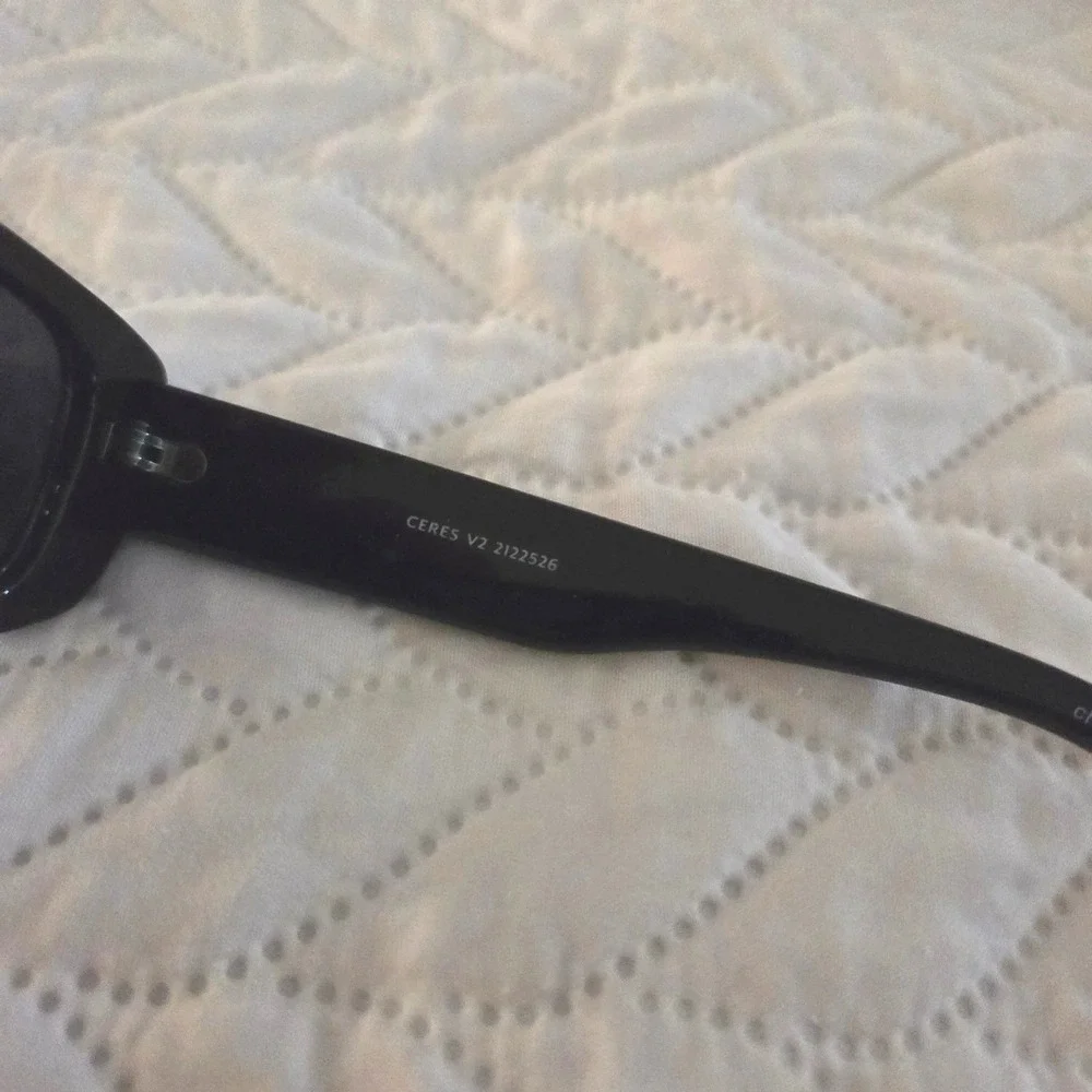 AIRE Ceres V2 Black Rectangular Sunglasses‎ Recycled Plastic 2122526 Smoke Lens