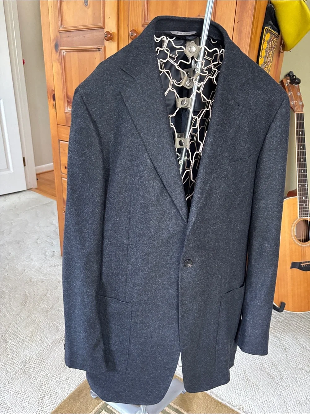 Canali Charcoal Gray Wool Single-Breasted Sport Coat