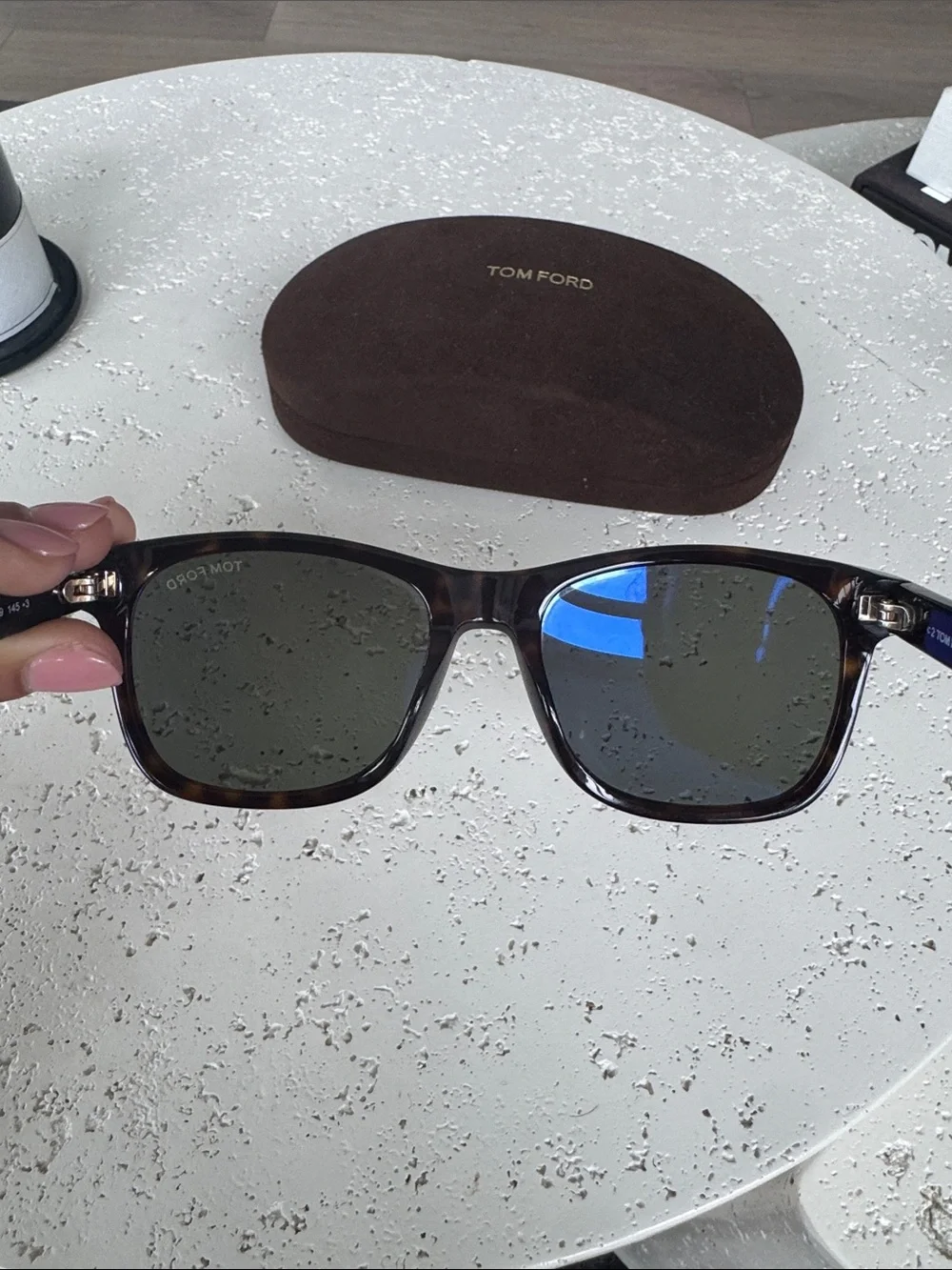 Tom Ford polished tortoise