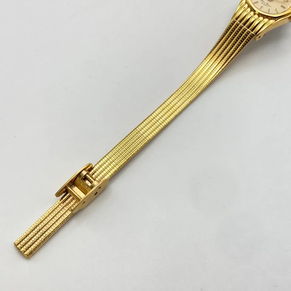 Vtg Dufonte Lucien Piccard Women's Watch 17mm Gold Tone Adjustable New Battery