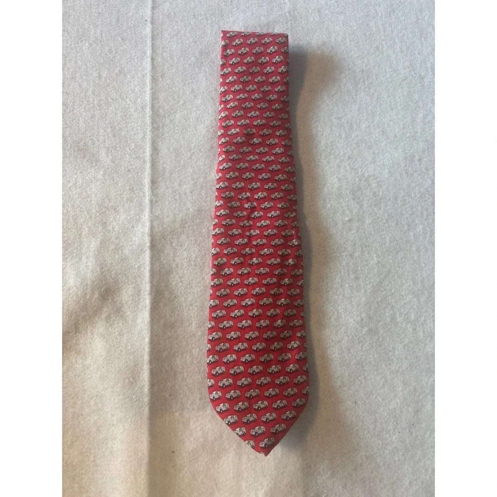 Vineyard Vines Necktie Mens OS Red Excellent Silk SUV Brunswick School Custom