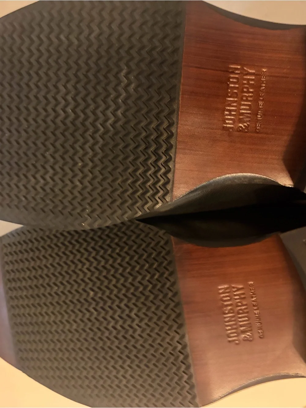 Johnston & Murphy polished subtle leather