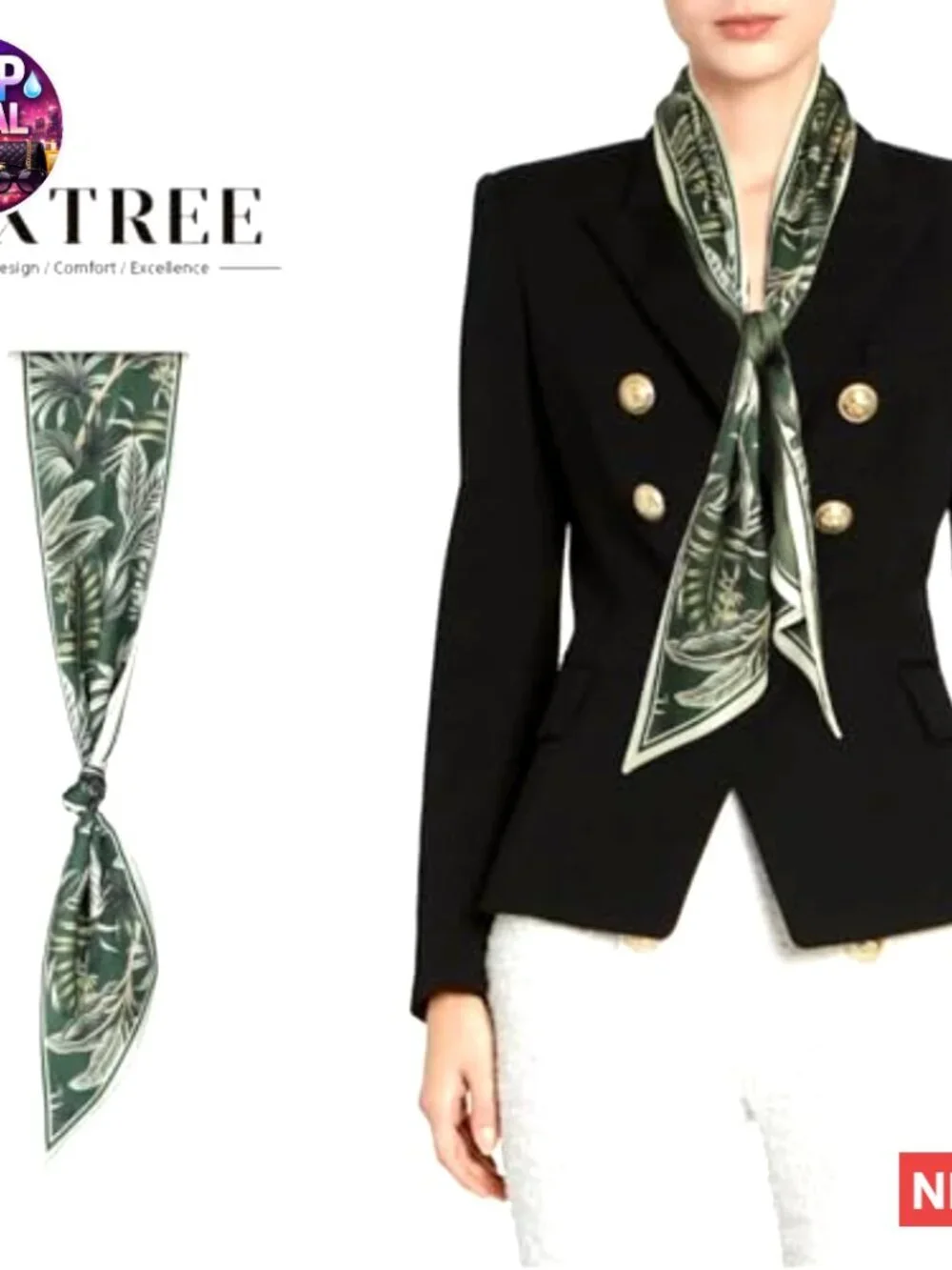 N/A printed silk