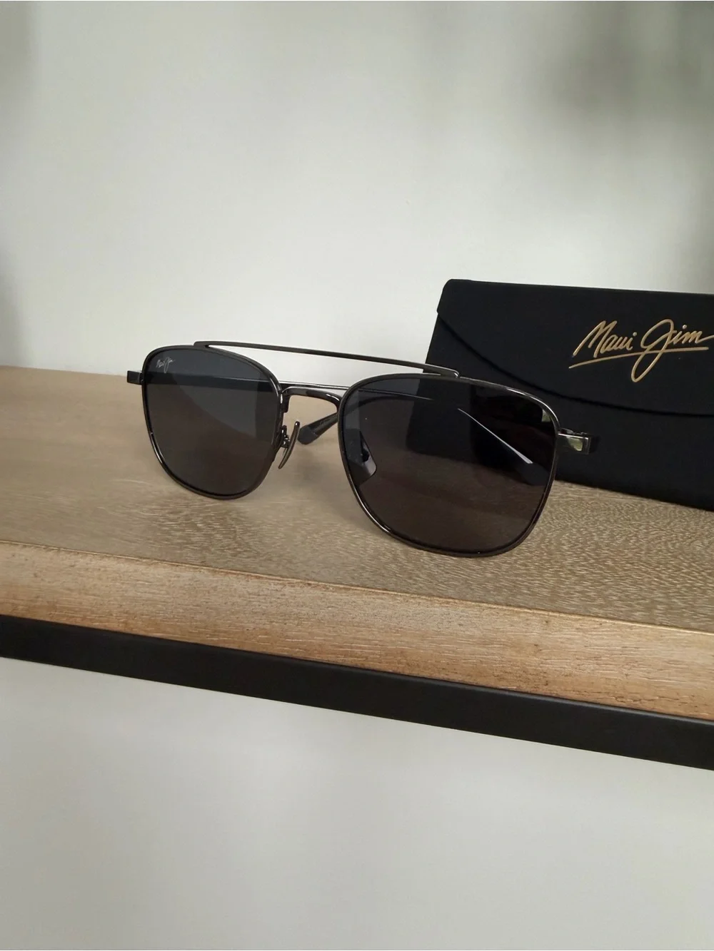 Maui Jim Kahana Aviator Sunglasses Grey Lens Polarized