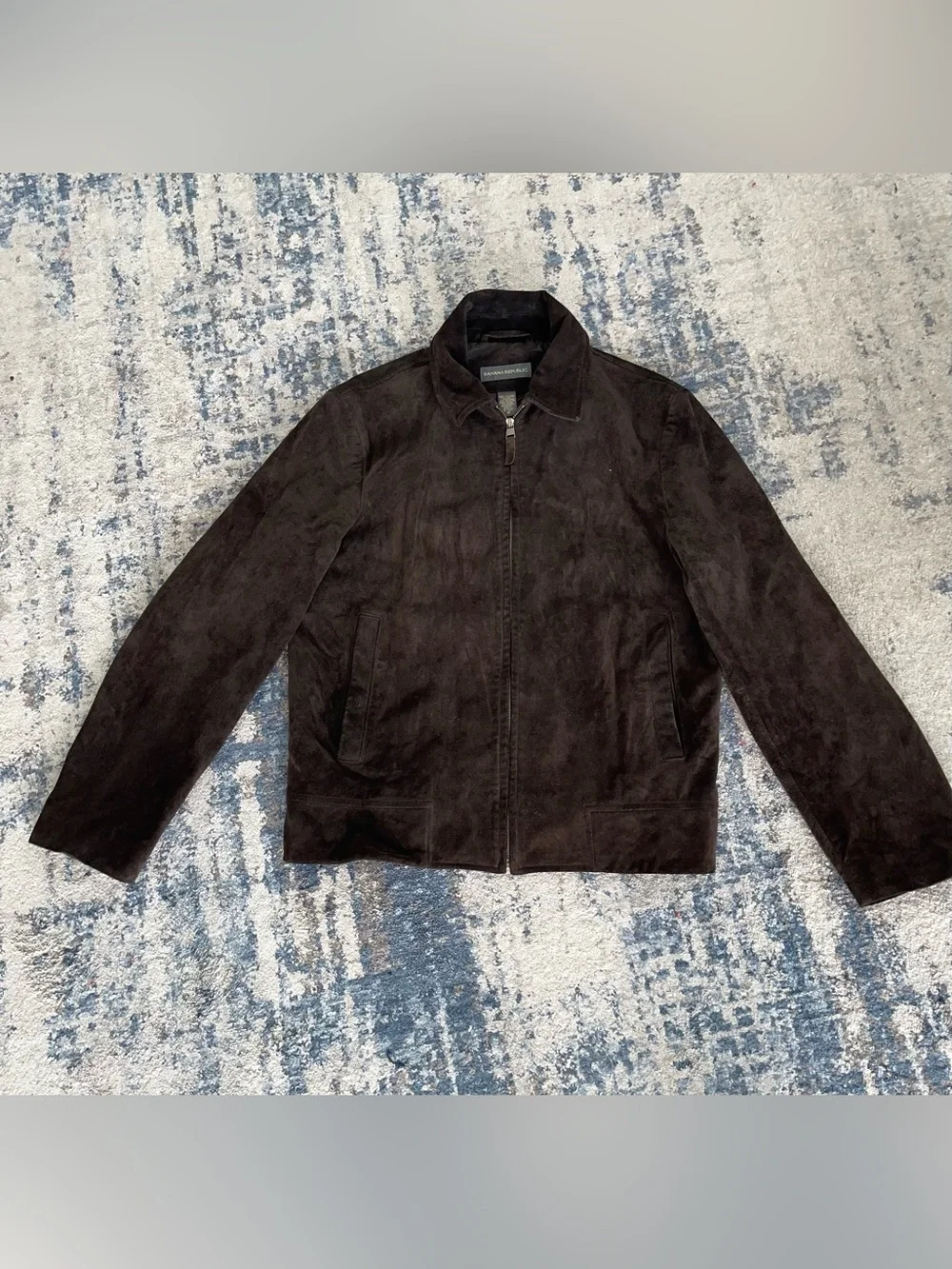 Banana Republic Dark Brown Suede Bomber Jacket