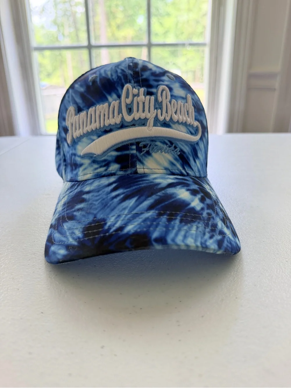 Tie-Dye Blue Panama City Beach Baseball Cap
