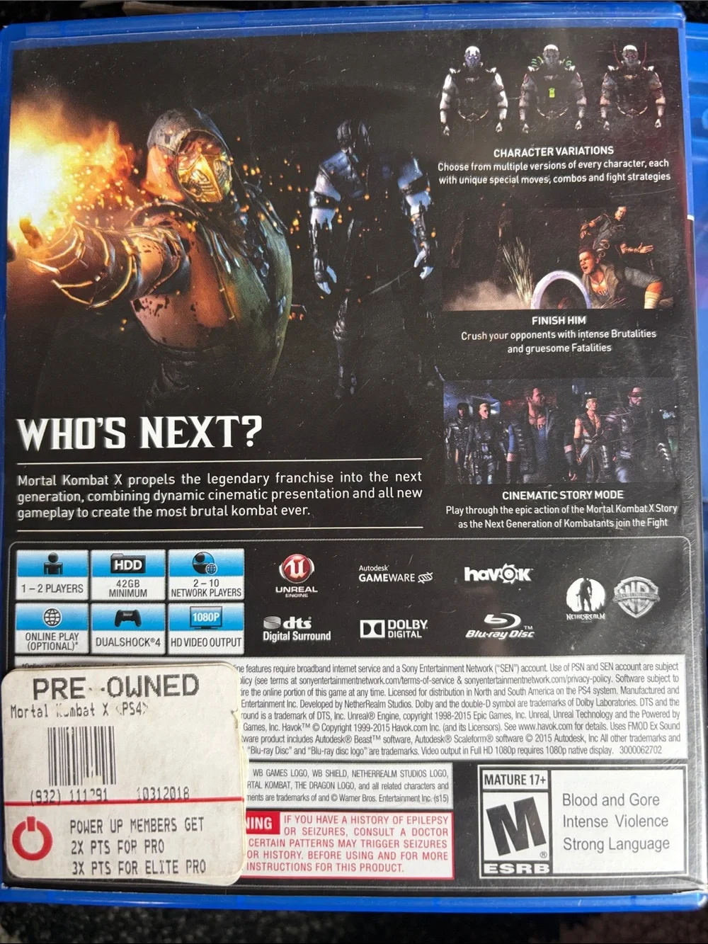 Sony PS4 Mortal Kombat X -