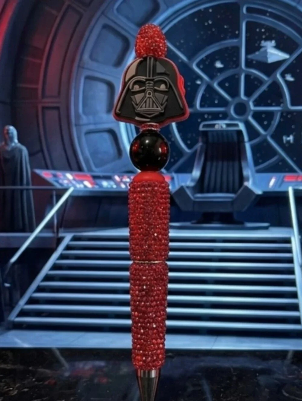 Red Darth Vader Rhinestone Pen - Refills Included