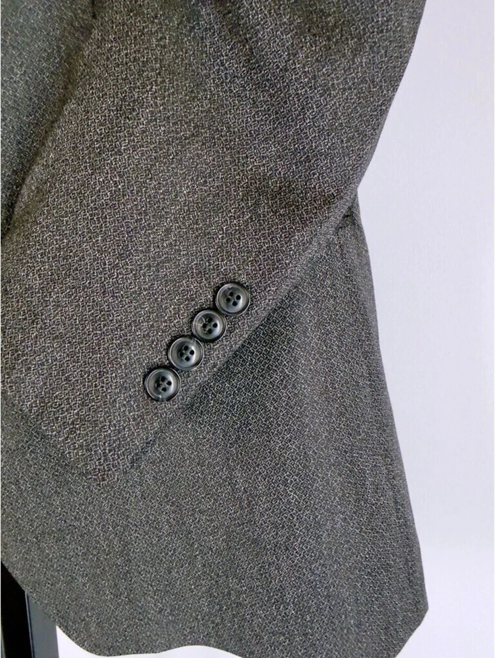 John Varvatos USA 44S Charcoal Cerruti 130s Italian Wool Suit Jacket Blazer
