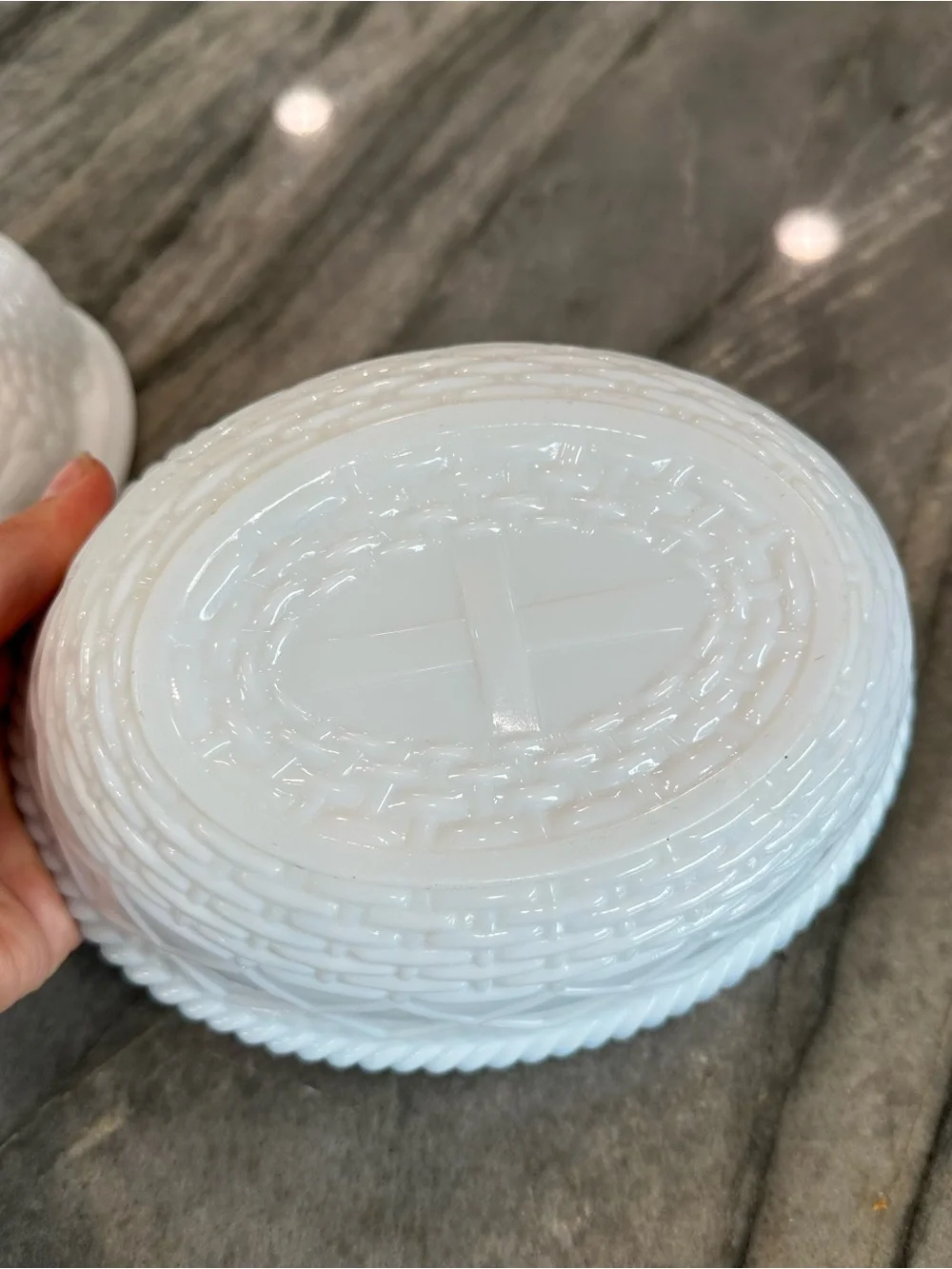 Vintage Westmoreland white milk glass 