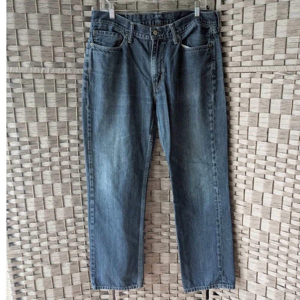 Levi's 514 Straight Fit Jeans Blue Medium Wash Denim Sz W36 L32 Casual Classic