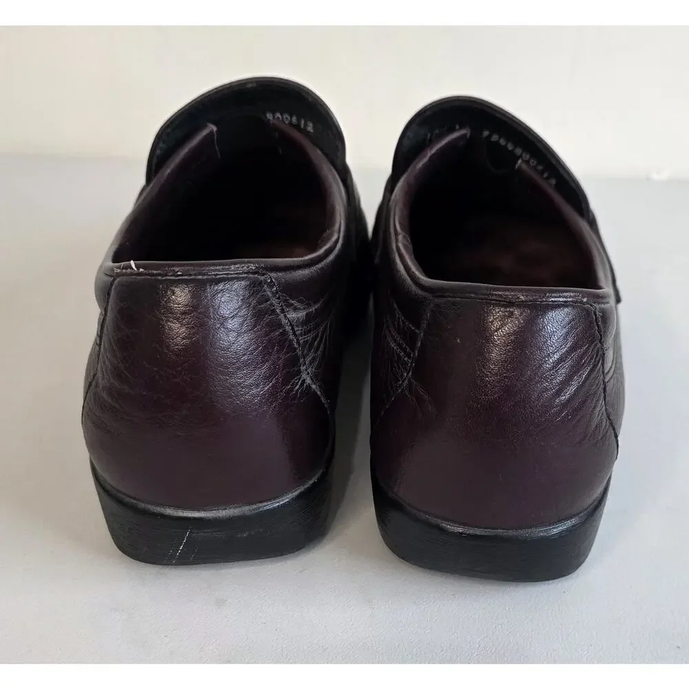 SAS Mens Alamo Penny Loafers Burgandy Red Sz 10.5 Wide