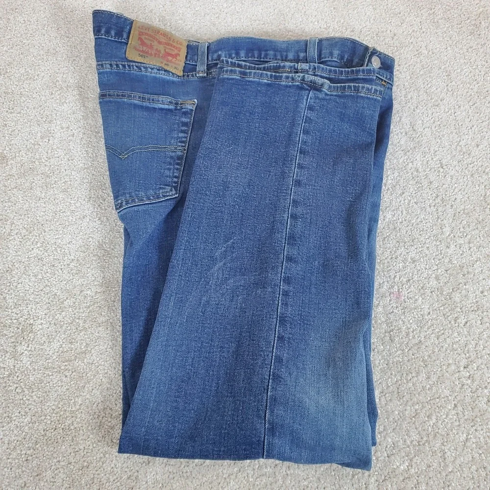LEVIS‎ 501 Men's Blue Jeans 36X30 ACTUAL MEASURE 36X29.5 Straight Button Fly Y2K