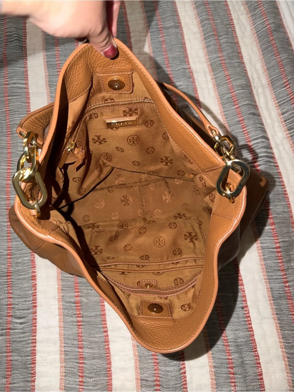 Tory Burch pebbled leather