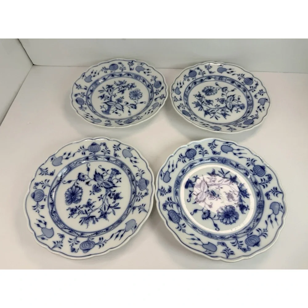Antique Carl Teichert Meissen Blue Onion 8 1/4