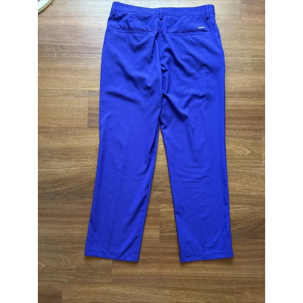 Adidas Golf Men's Performance Pants 32x30 Royal Purple Flat Front Athletic