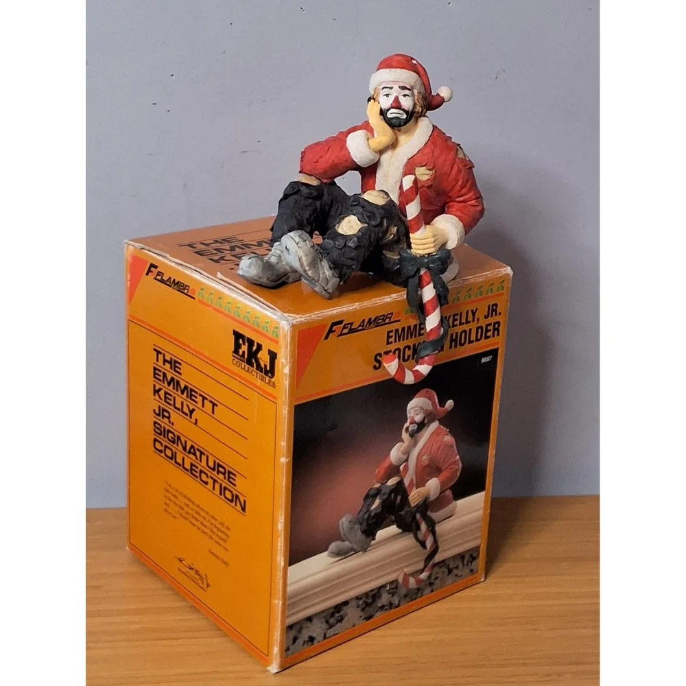 Vintage 1992 Emmett Kelly Jr Flambro Weary Willie Santa Stocking Holder See Pics