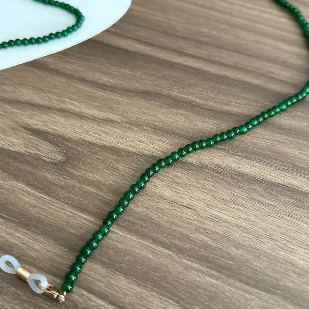 Green Beaded Sunglasses Chain Q8