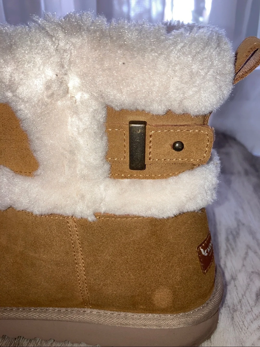 UGG rubber shearling suede