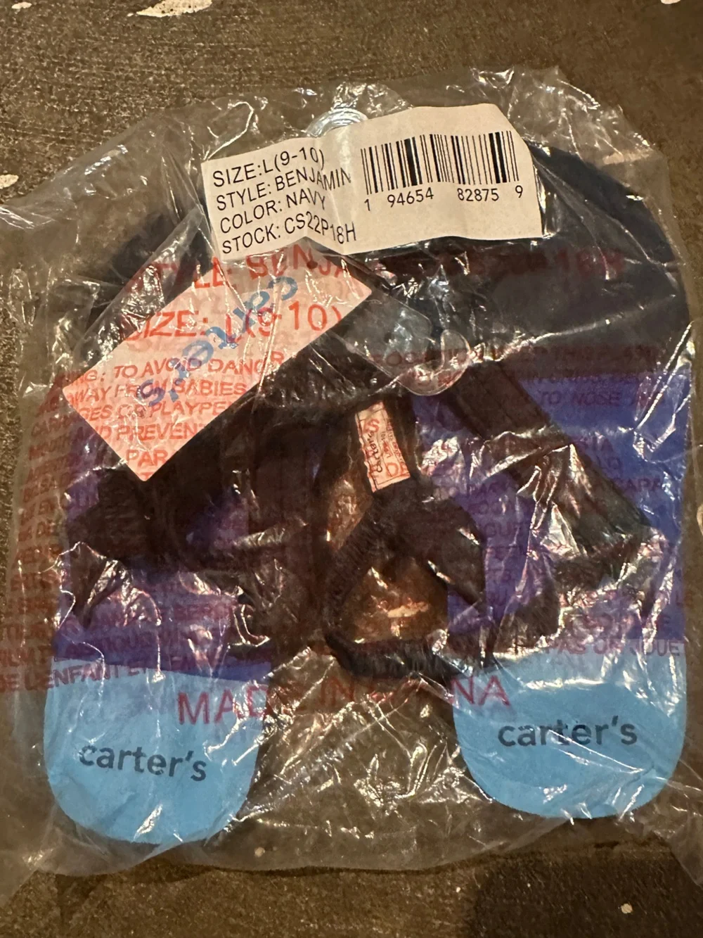 Carter's Blue and Black Boys' No-Show Socks - 2 Pack