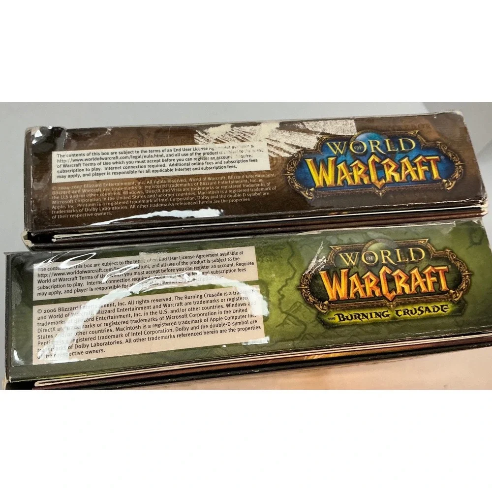 Blizzard World of Warcraft Burning Crusade PC Big Box Game Lot‎ Vintage 2000s