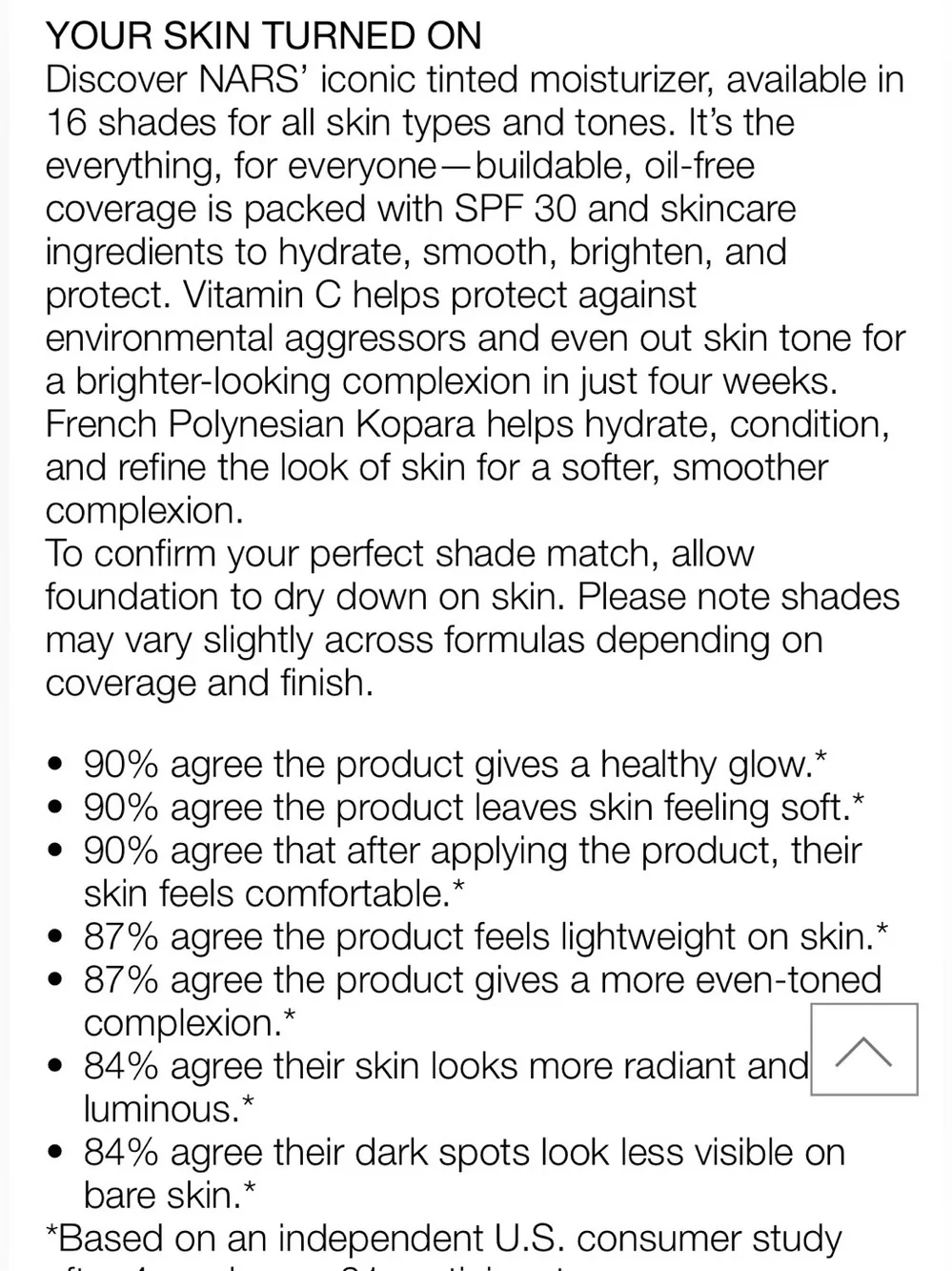 NARS highly rated