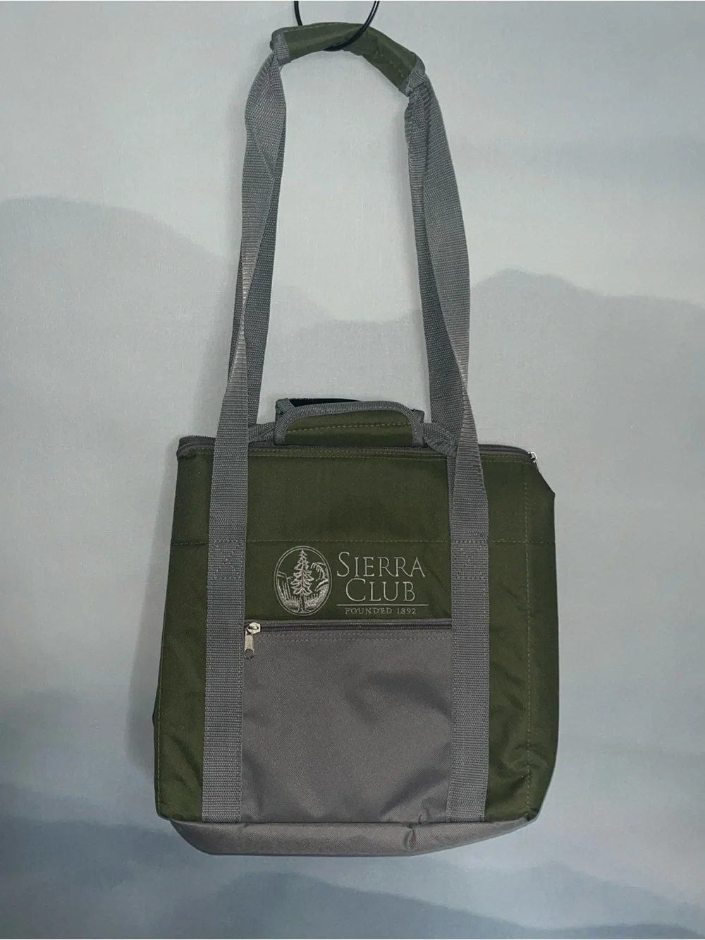 Sierra Club  Green Canvas Tote cooler Bag 13x12x7 Vintage
