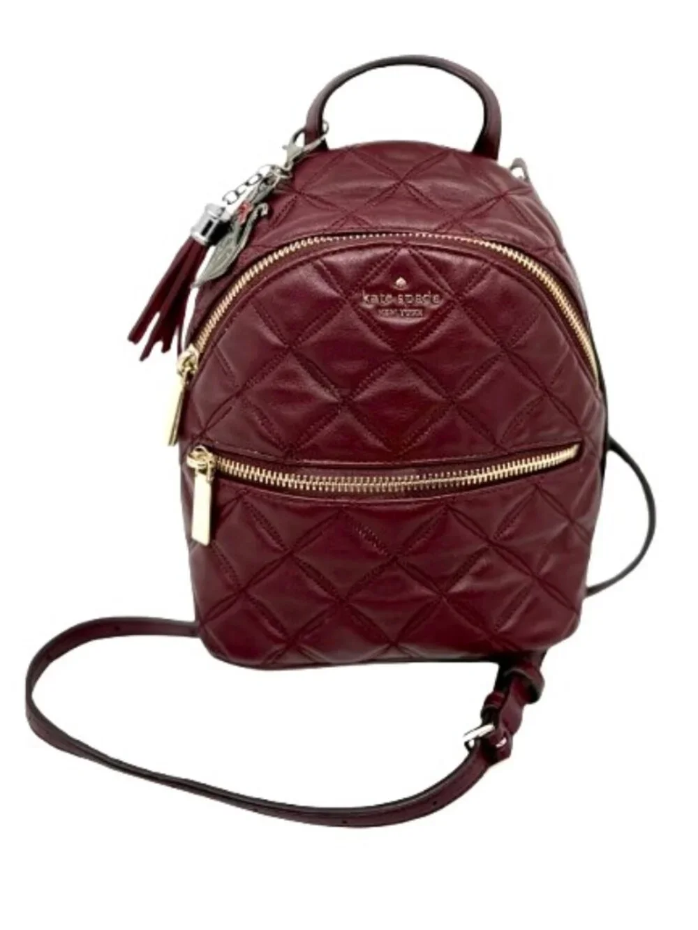 KATE SPADE~Natalia~QUILTED LEATHER MINI CONVERTIBLE BACKPACK BAG Near New