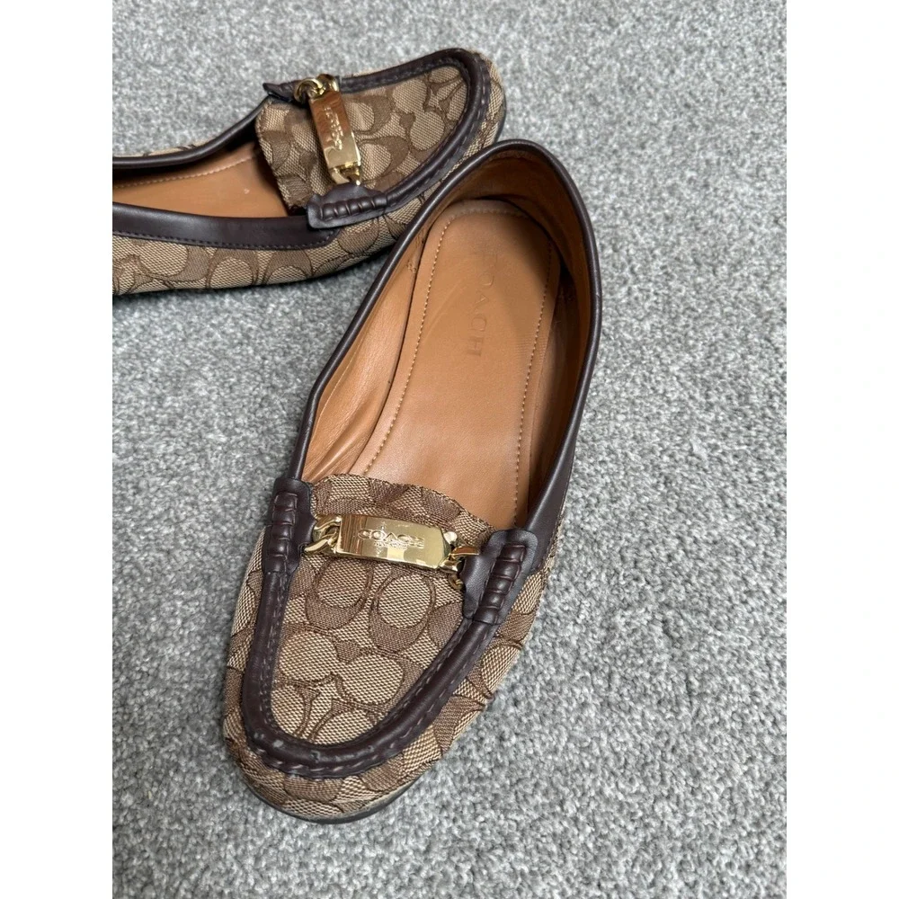 Coach olive loafers