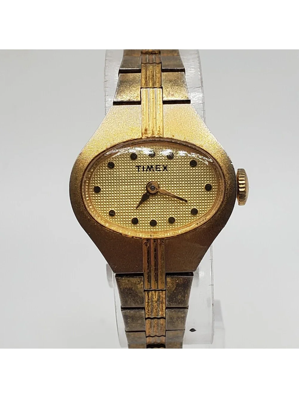 Vintage Timex Mechanical Watch Womens Running 23mm Gold Tone