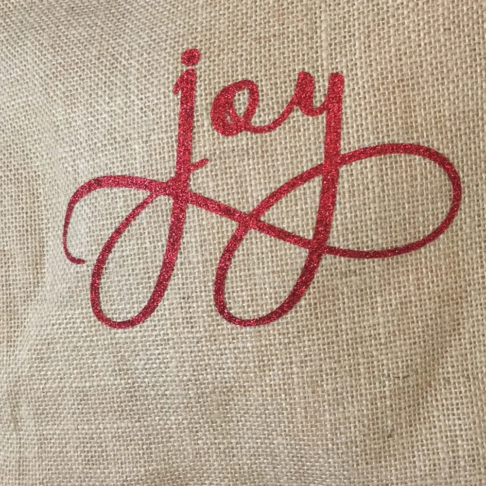 Small burlap pillow cover NWT