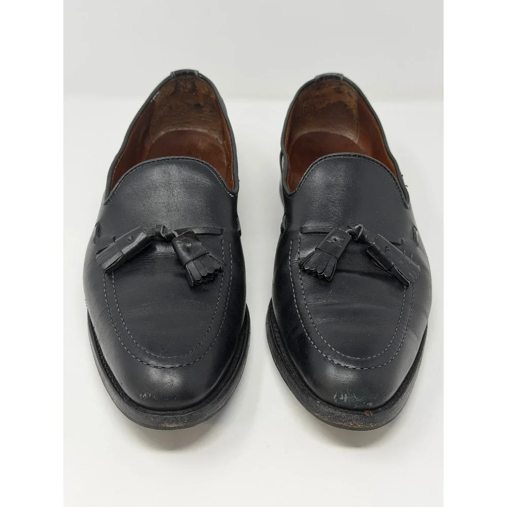 Allen Edmonds Mens Black Leather Tassel Loafers 8218 Dress Shoes 10.5 B Narrow