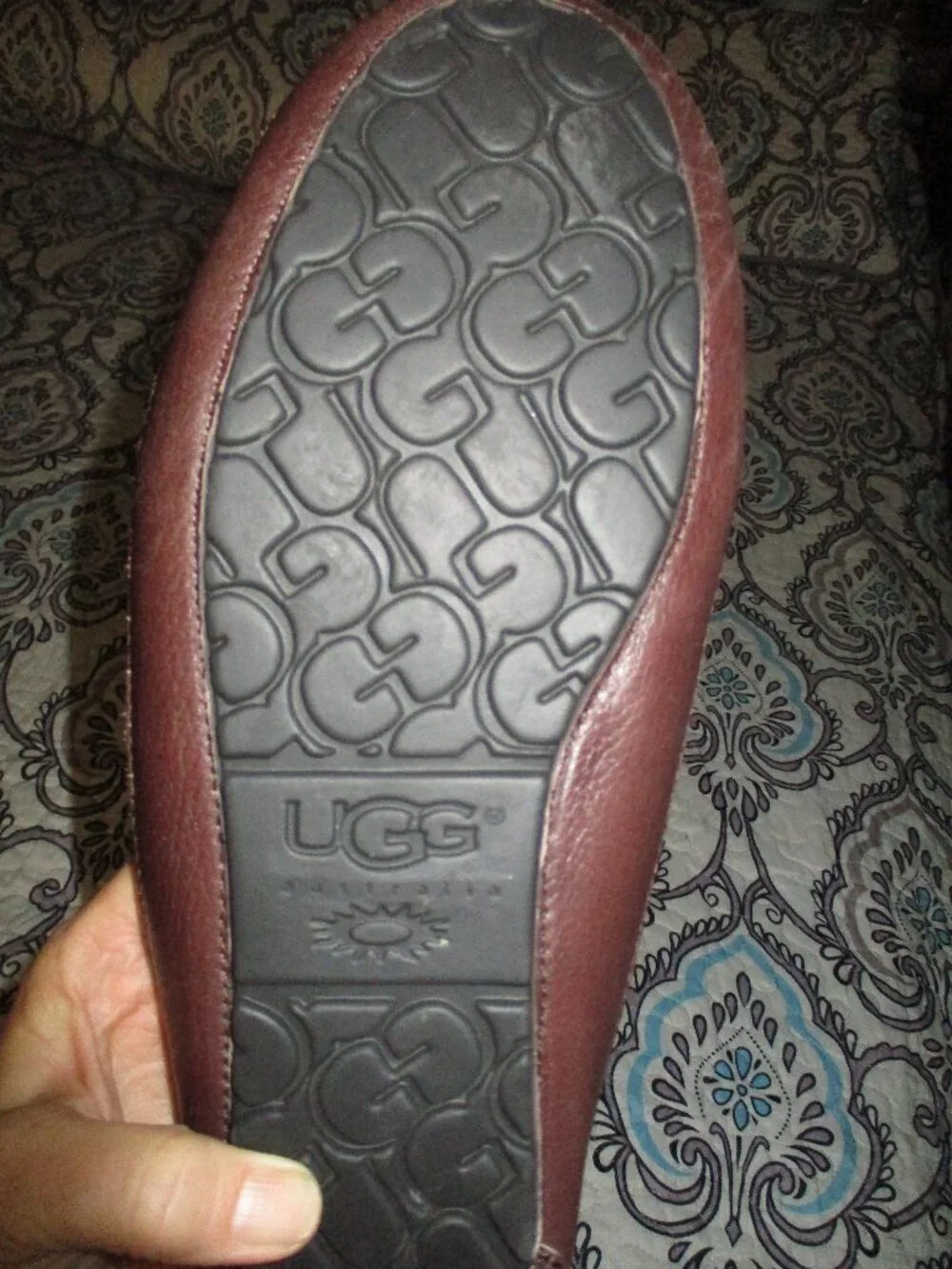 UGG Byron 5161 Men's 11 Moccasin Driving Loafer Slippers Brown Leather Sheepskin