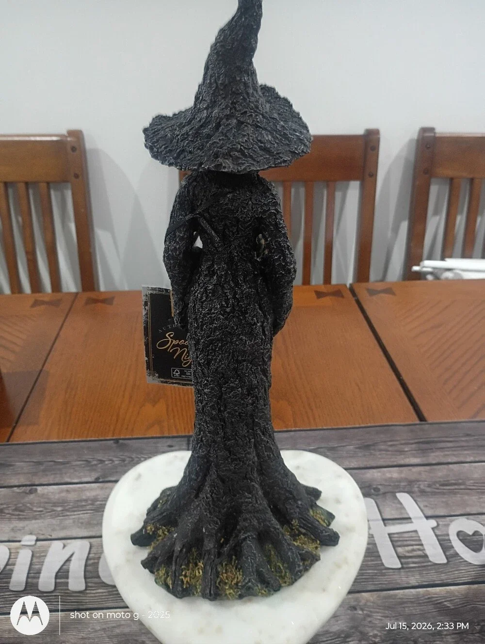 New Halloween Mossy Witch Black Gothic Witch Shadow Figure Resin Decor Statue