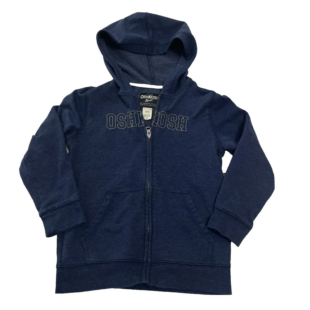 Osh Kosh‎ B'Gosh Boys Hoodie Jacket Size 7 Blue Pre-Owned