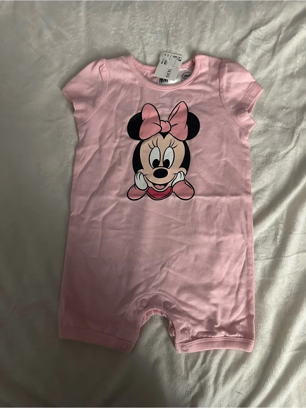 Disney Pink Minnie Mouse Short Sleeve Romper